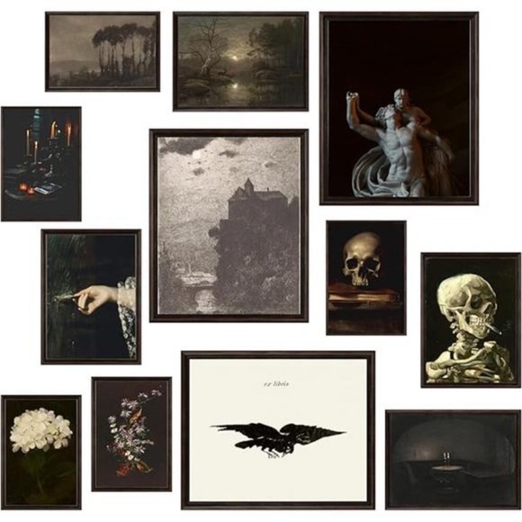 Dark Academia Room Decor -Gothic Home Decor, Moody Halloween Decor,Dark Academia - Picture 7 of 8